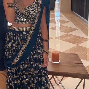 Navy blue lehenga